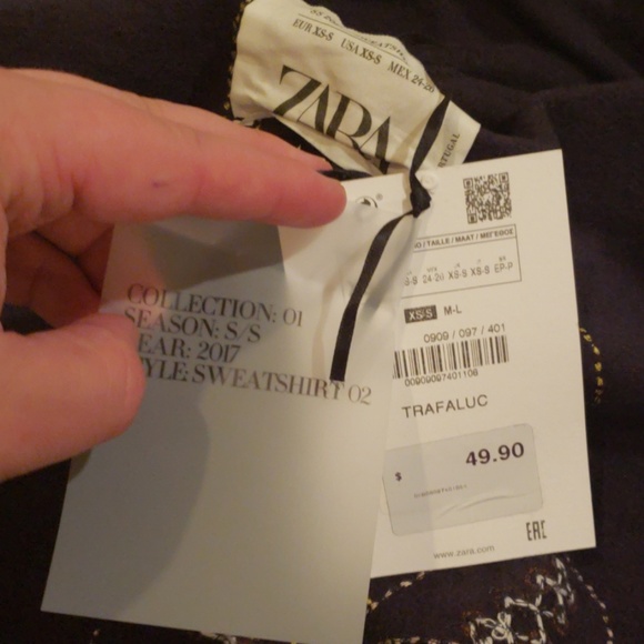 Zara Sleeveless Hoodie Sweatshirt Ballet XS/S - Picture 7 of 7